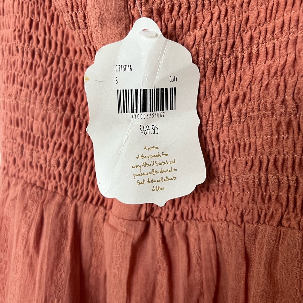 Altar'd State Orange  Mini Ruffle Dress S - Picture 6 of 8